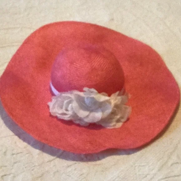 Polly Singer Custom Made Pink Hat w/ White Flowers display picture 1